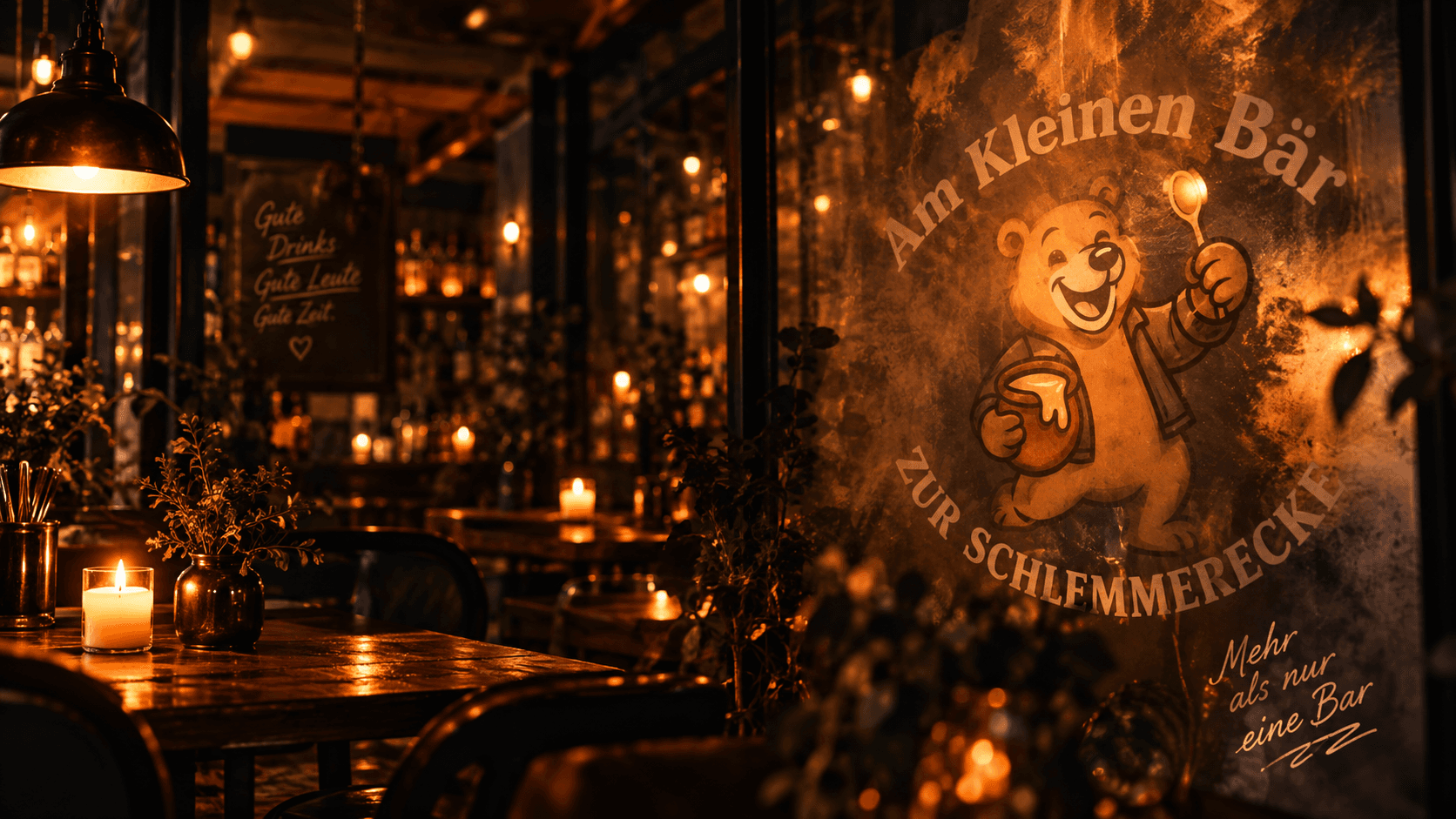 Stimmungsvolle Bar-Atmosphäre bei Am Kleinen Bär